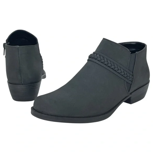 Easy Street Jalia Black Womens Shooties Size 10W - Picture 7 of 10